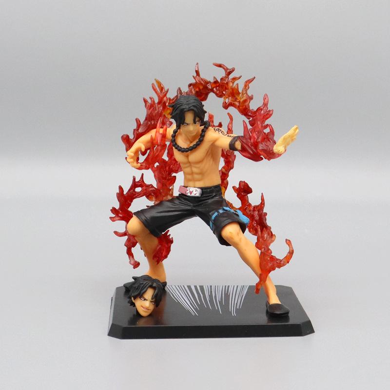 ONE PIECE Fire Fist Luffy Ace Ghost Slash Sauron Devil Wind Leg Sanji Anime Figure Peripheral Model Knickknack