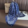 European and American Simple Cashew Print Square Scarf Fresh and Fashionable Temperament Imitation Silk Scarf for Women