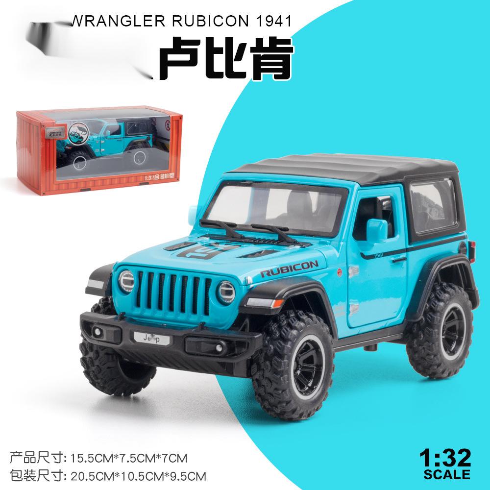 1:32 Jeeps Wrangler Rubicon Off-Road Alloy Model Car Toy Diecasts Metal Casting Sound and Light Car Toys For Children Toy Gift
