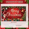 Photo Prop Cozy Design Santa Claus Banner Festive Decor Colorful Lights Christmas Banner For Home Decoration Event Decor Indoor