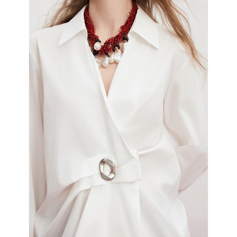ELLE White Agate River V-Neck Blouse