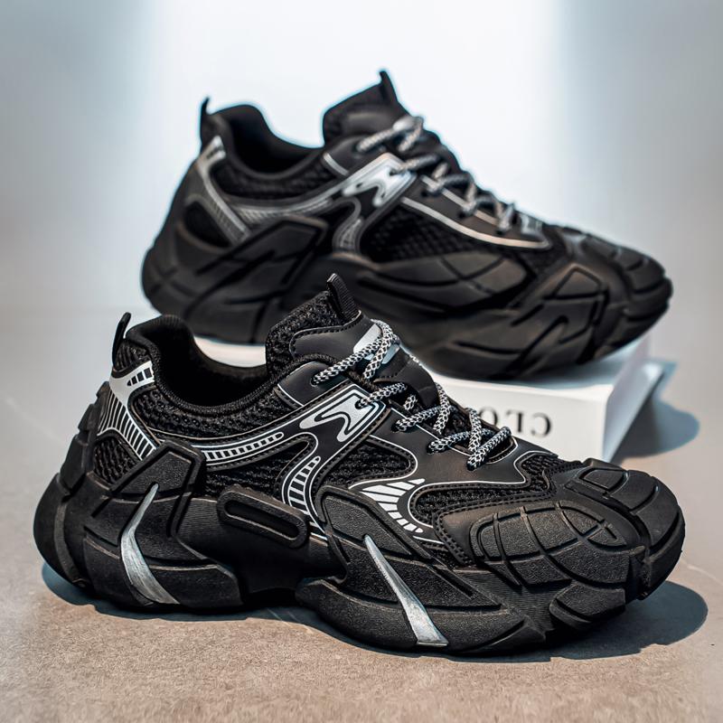 New Fashion Men 's Four Seasons Comfortable Thick Sole Shoes Students BoysTrending Soft Sole Breathable Casual Running Sneakers
