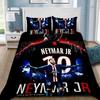 Modisches Fußball-Superstar N-Neymar Bettwäscheset 3D-bedruckter Bettbezug Bettwäscheset Weich King Full Size Bettwäscheset Für Jungen