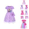 Kpop Demon Hunters Pattern Girl Dress With Cotton Fabric And Pleated Skirt For Kids Girls