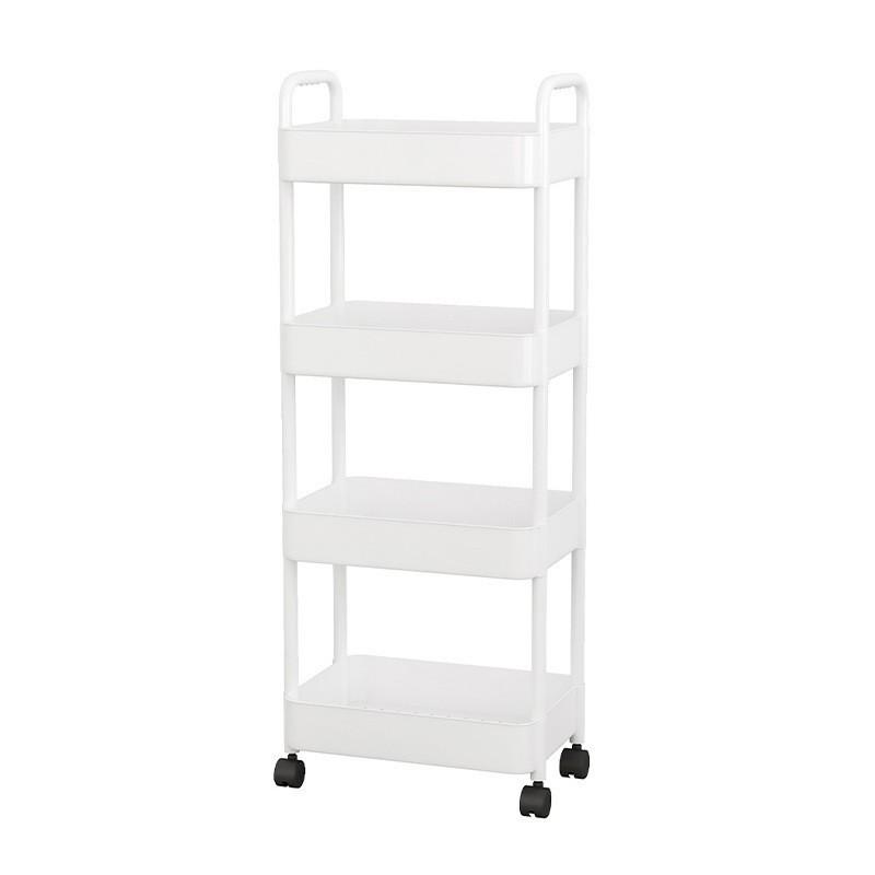3/4 Tier Multi-Functional Household Trolley With Handle And Wheels To Move Bathroom Shelves Household Snacks Storage Rack
