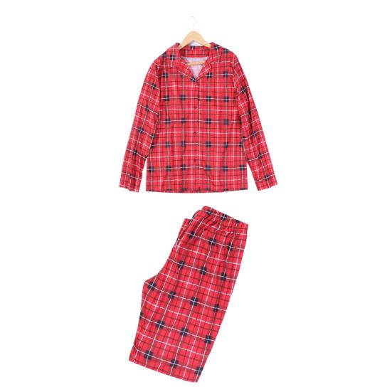 Conjunto de Pijama de Natal para Família Pijamas Combinando Estampa Festiva Camisa Calça Respirável 2