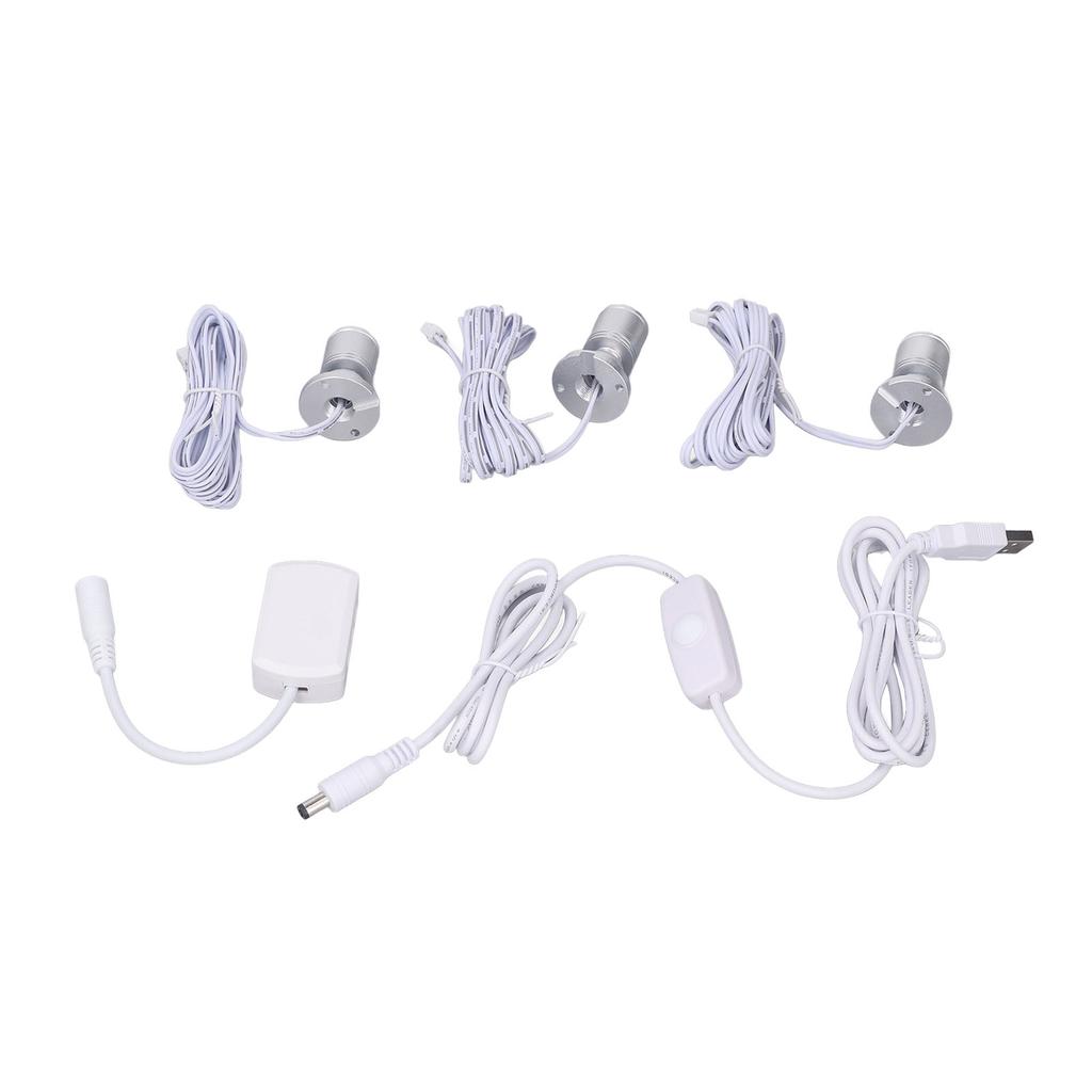Mini LED Spot Lights 5V USB Showcase Display Light 1 to 3 Dimmable Small Cabinet Light for Jewelry