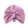Hair Care Hat Adjustable Telescopic Double Layer Satin Shower Cap Knotted Design Waterproof Hair Bonnet