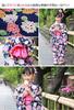 Yukata Kids Red and Yellow Hydrangeas On Navy Cotton Yukata Heko 110cm [Brilliant Piece] "Japanese Nadeshiko" Set, Background, 2-Piece Set, Yukata,