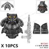 MOC Anime Series Military Mini Action Figures Armor Soldiers Weapons Accessories Building Blocks Models Bricks DIY Toys Gifts