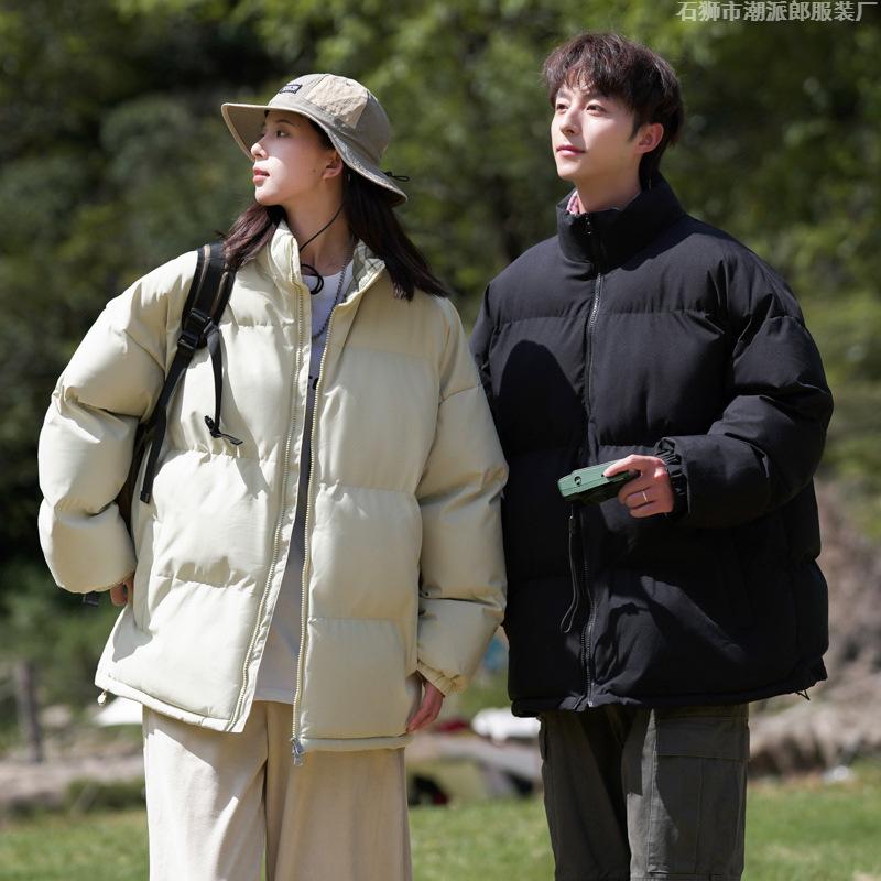 Men's and women's same cotton-padded clothes, new winter casual loose cotton-padded clothes, youth thickened jackets