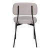Esther Upholstered Chair, Light Gray, Metal Base