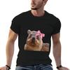 Cute Rock Hyrax Wearing Bow Tshirt Casual All Match Tee Shirt For Unisex