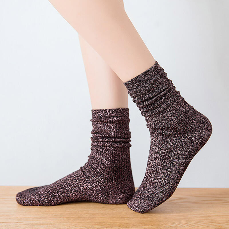 

(1+1) Bina Women s See-Through Glitter Point Socks Yellow