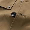 Men's Mid-Length Balmacaan Trench Coat with Rivet Detail - Versatile British Style Outerwear