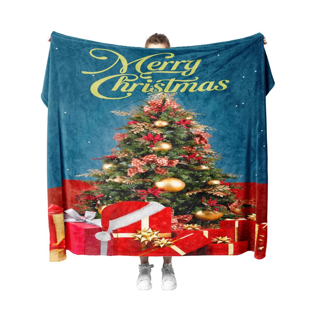 Tuniu Christmas Fleece Blanket Sofa Bed Throw Winter Summer Decorative Warm Cozy Gift