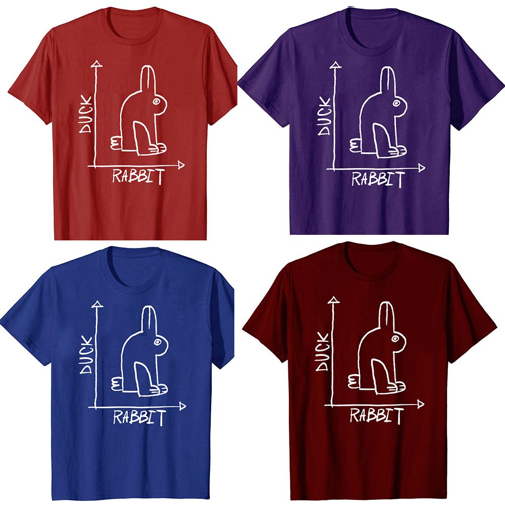 Funny Science Nerd Duck or Rabbit Physics Math Geek Tshirts Men Women Casual Tshirt 100 Cotton Loose Oversized T Shirt Summer
