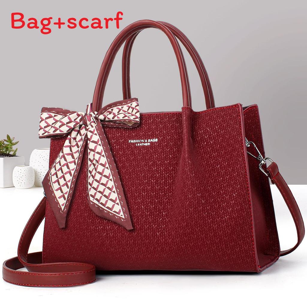 Classic Pu Tote Bag For Women With Large Capacity And Retro Style For Daily Use