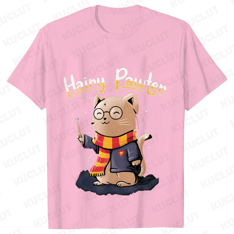 Cute Potter Cats Women T-Shirt Fashion Plus Size Unisex Tshirt Harajuku Short Sleeve Top Tees O Neck Mother Gift Female Clothing