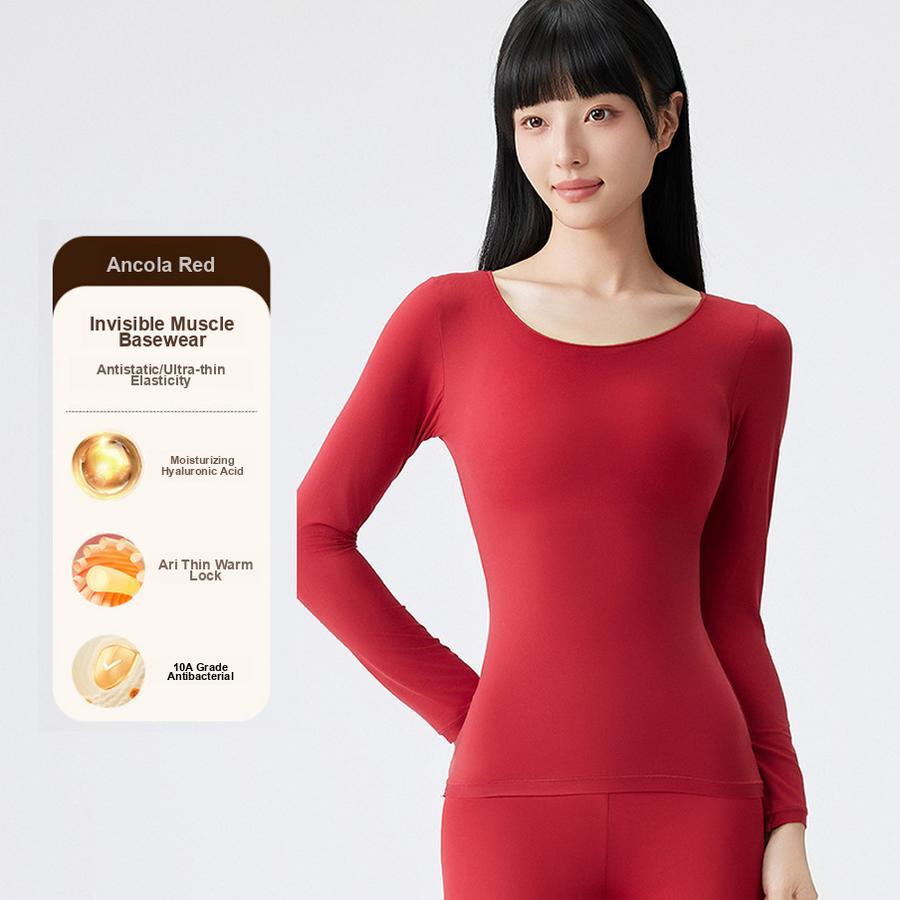 Ultra Thin Seamless Underwear Set for Women, Winter Thermal Base Layer Pajamas