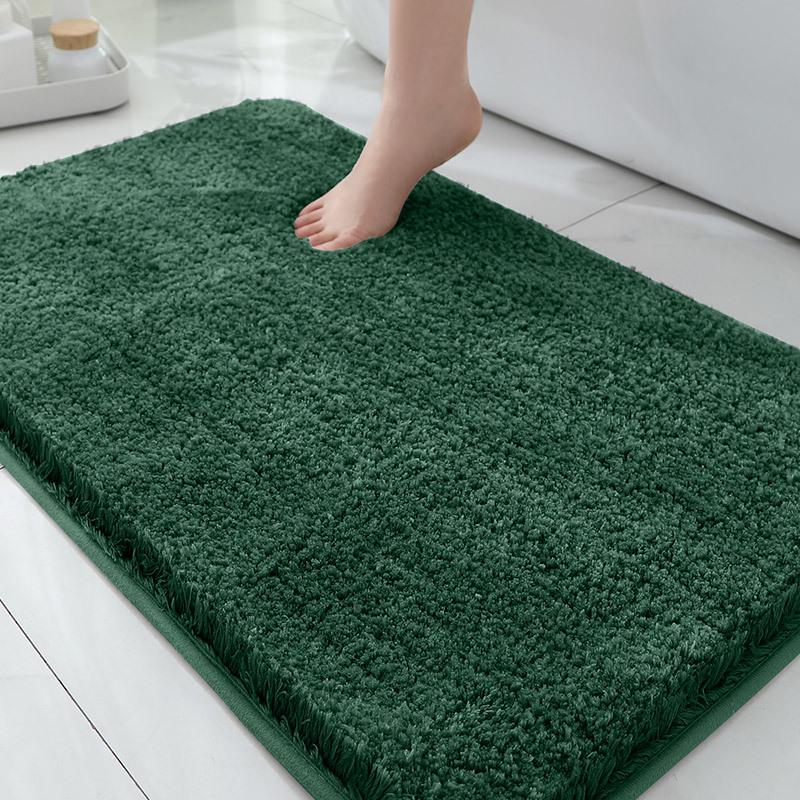Thickened U-Shaped Non-Slip Absorbent Toilet Mat - Dirt-Resistant Bathroom and Bedside Carpet