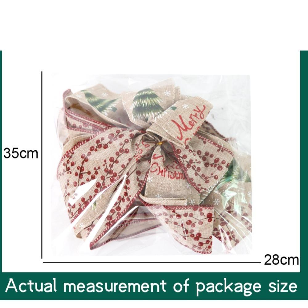 Large Size Bowknot Christmas Tree Decoration Reuasble New Year Bow Hanging Christmas Pendant Pendant Hanging Ornament