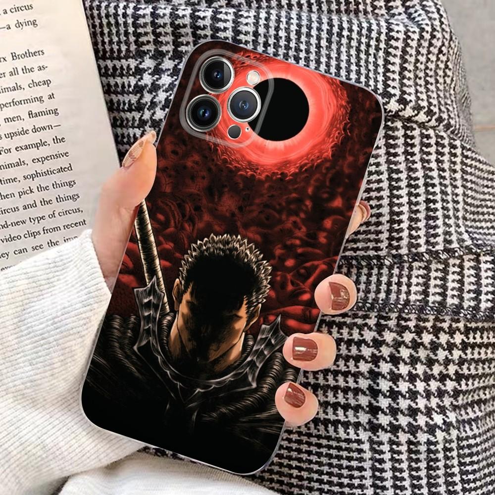 Berserk Comics Anime Phone Case for iPhone 15 8 7 6 6S Plus X SE 2020 XR XS 14 11 12 13 Mini Pro Max Mobile Case