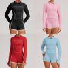 Athletic Womens Colorblock Yoga Jacket With Breathable Nylon Spandex For Running And Fitness