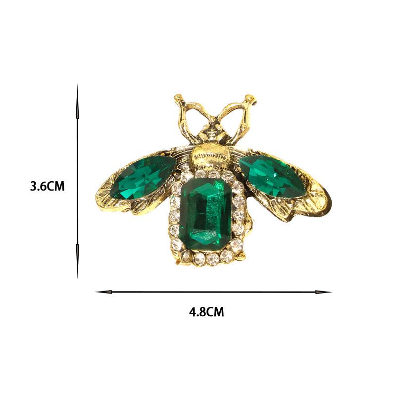 Rerto Bee Crystal Brooches For Women Enamel Rhinestone Animal Tassel Lapel Pins Men'S Suit Collar Pin Badge Accessories