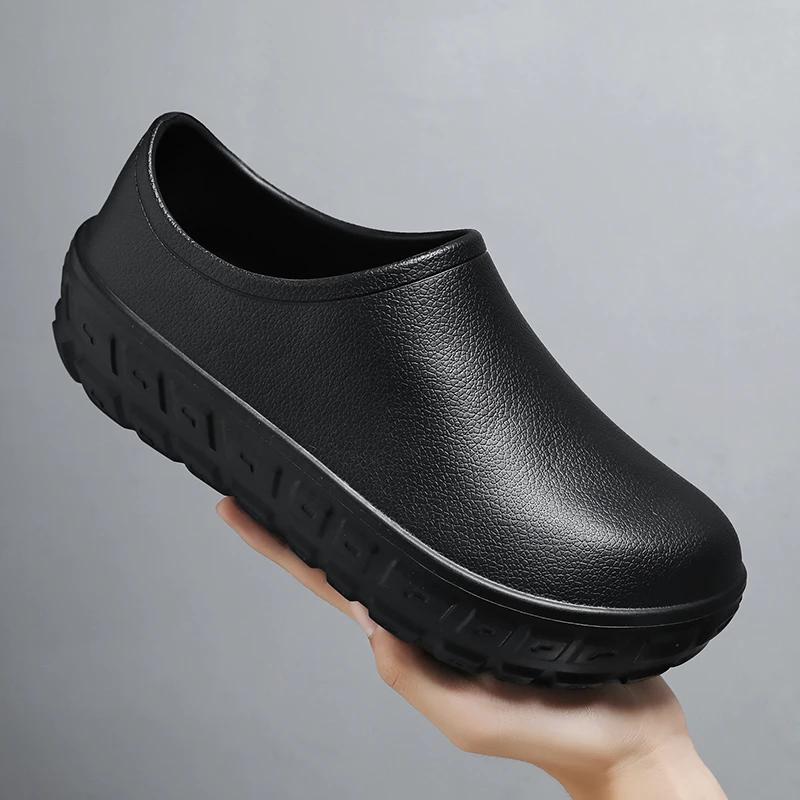 Fashion Original Kitchen Shoes Men Clogs Outdoor Plaltfotm Casual Waterproof Rain Sandals Non-slip Restaurant Work Oil-proof Chef Shoes