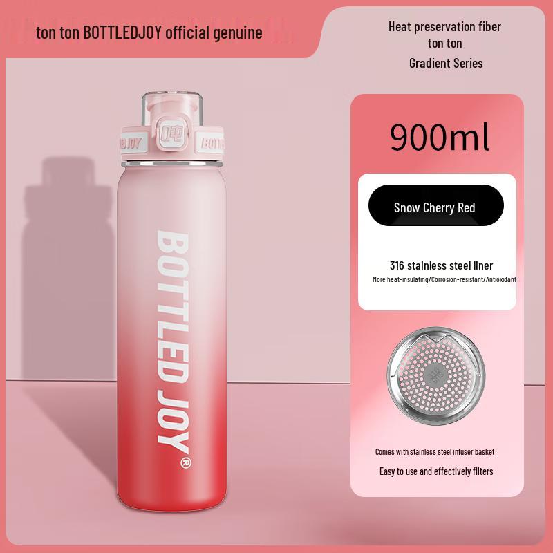 Ton Ton Large Capacity Dual-Drink Insulated Water Bottle
