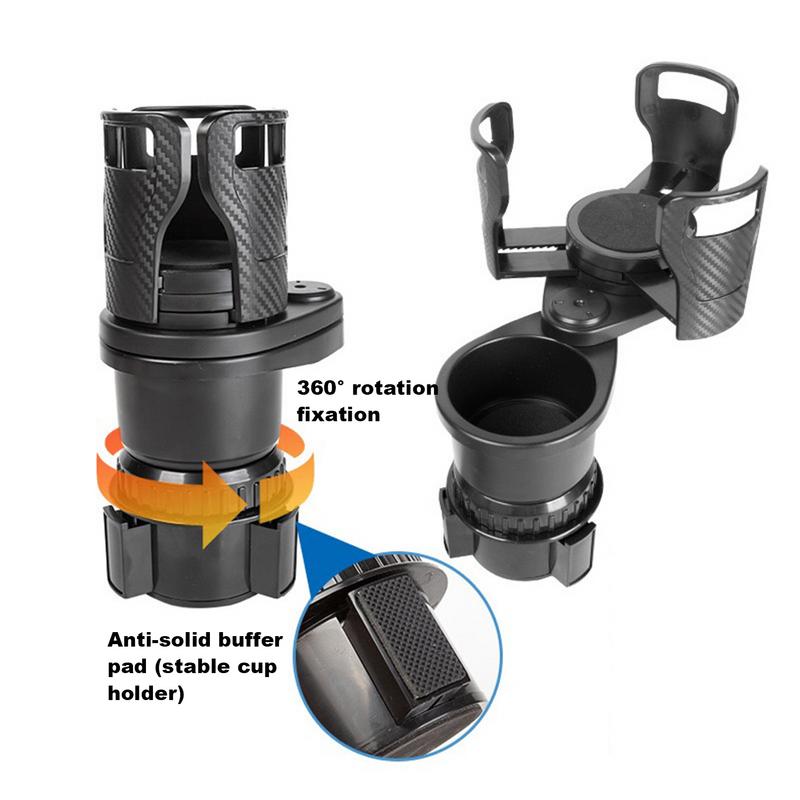 Drink Holder For Car 2 Layers Rotatable Cup Holder Expander For Car Multifunctional Car Cup Expander Space Saving Decorative