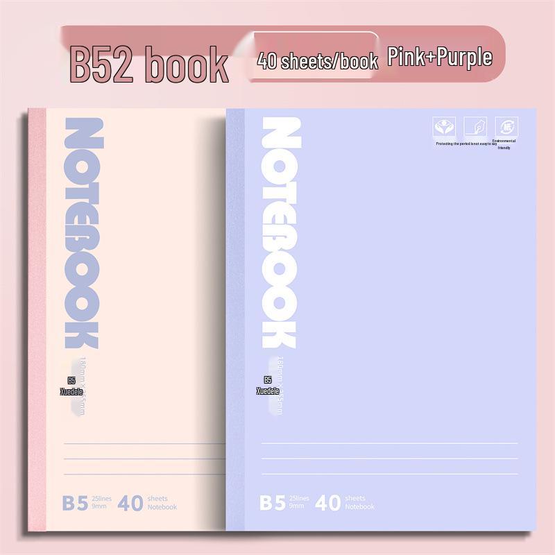 Vibrant Color Block A5/B5 Notebook - Ideal for Students, Soft Cover, No Ink Bleed, Smooth Writing