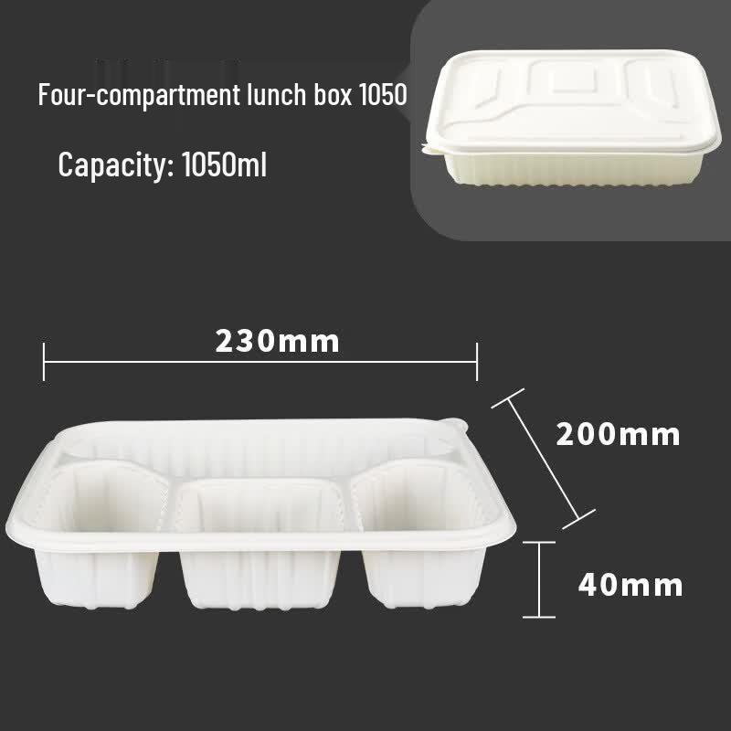 Biodegradable Corn Starch Compartmental Lunch Boxes