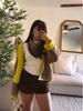 Contrast Knitted Cardigan Jackets Women Elegant Long Sleeve Pockets Zipper Sweater 2026 Spring New Street Lady Chic Outwears