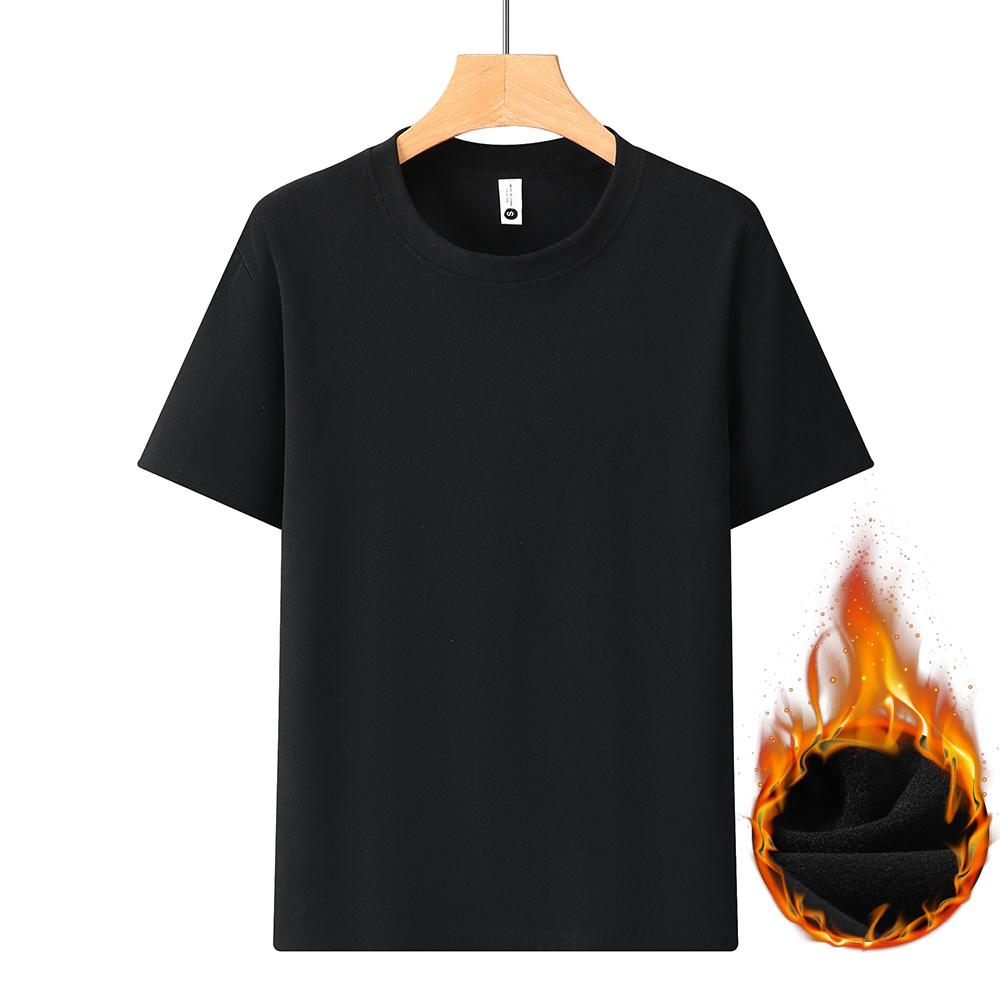 2026 O-Neck Comfortable Double-Sided Base Layer Men's Autumn Winter Thickened Warm Underwear Short Sleeve T-Shirt HMDRD