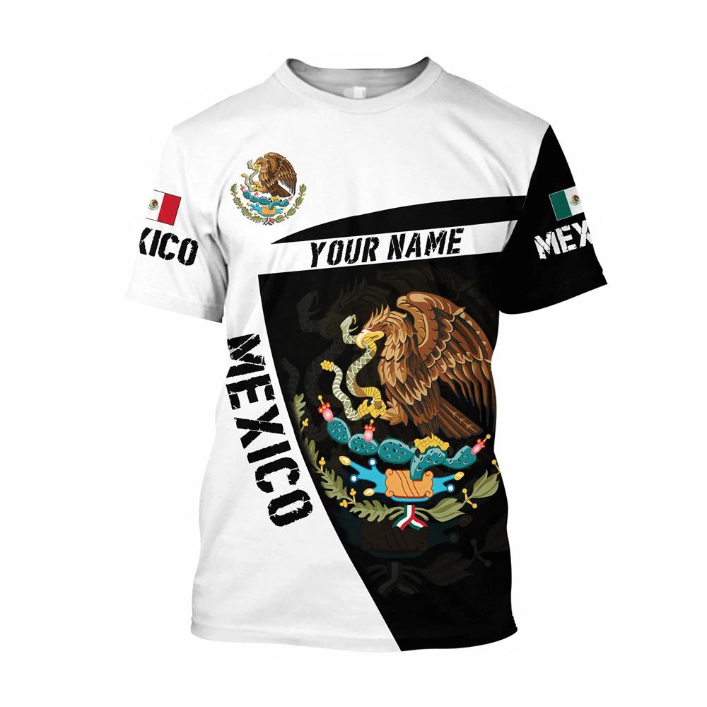 Mexico National Flag Printed Summer Men's O-Neck T-Shirts Casual Short Sleeve Oversized Pullover Fashion Streetwear Men Clothing