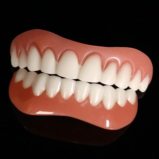 Yousheng Natural Shade Cosmetic Teeth Cover Comfortable Silicone Freedom to Smile Fake Teeth Cover for Dance Hall