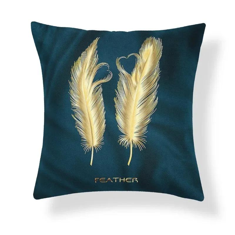 Retro Ethnic Style Art Pattern Light Luxury Gold Bedroom Living Room Sofa Seat Decorative Cushion Cover Geometric Pillowcase