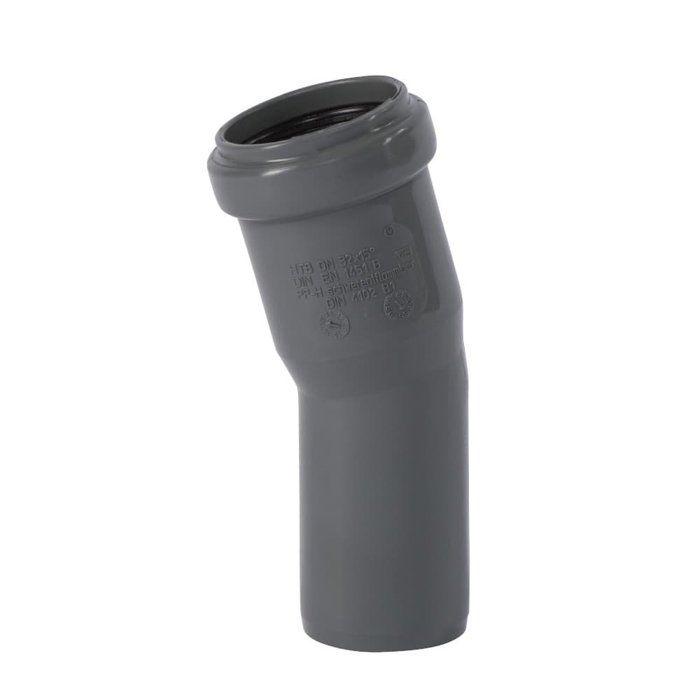 Coude PVC Évacuation DN 125, 15 Degrés