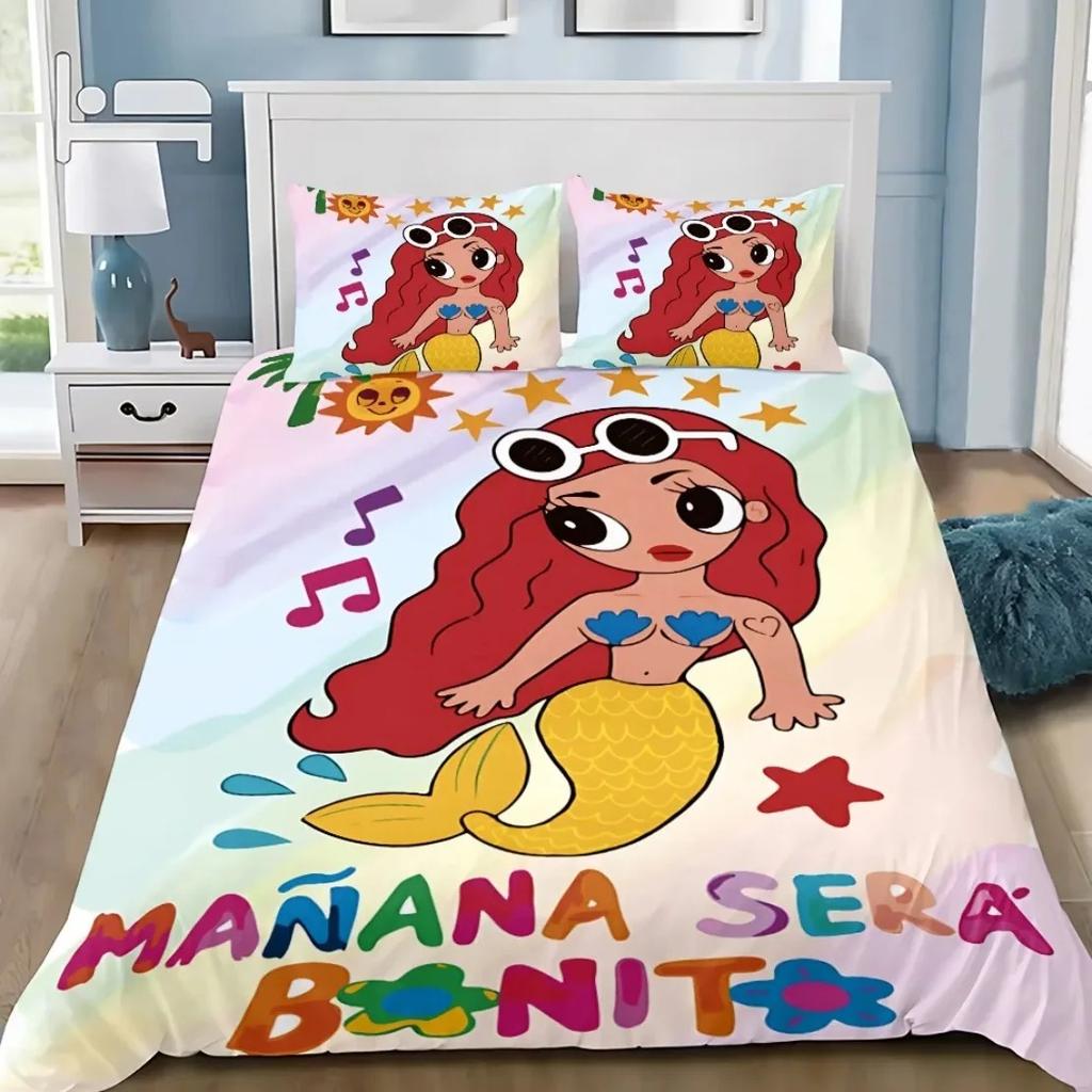 Sexy Karol G Bettbezug Kissenbezug Neues Album Manana Bettwäsche-Set Sänger Ganzjahres-Bettdecke Teenager Einzelbett Doppelbett Queen King
