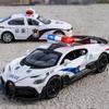 1:32 Scale DIVO Police Car Toy Model BOLIDE Supercar Metal Diecast Doors Opened Sound Light Pull Back Sports Cars Gifts For Kids