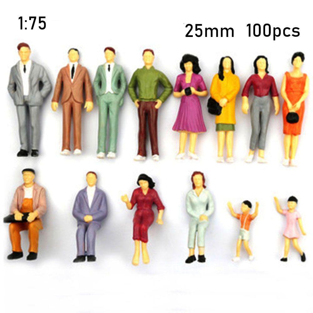 Decorations Mixed Color Pose People Figures Model Building Passengers Train Scenery DIY Character