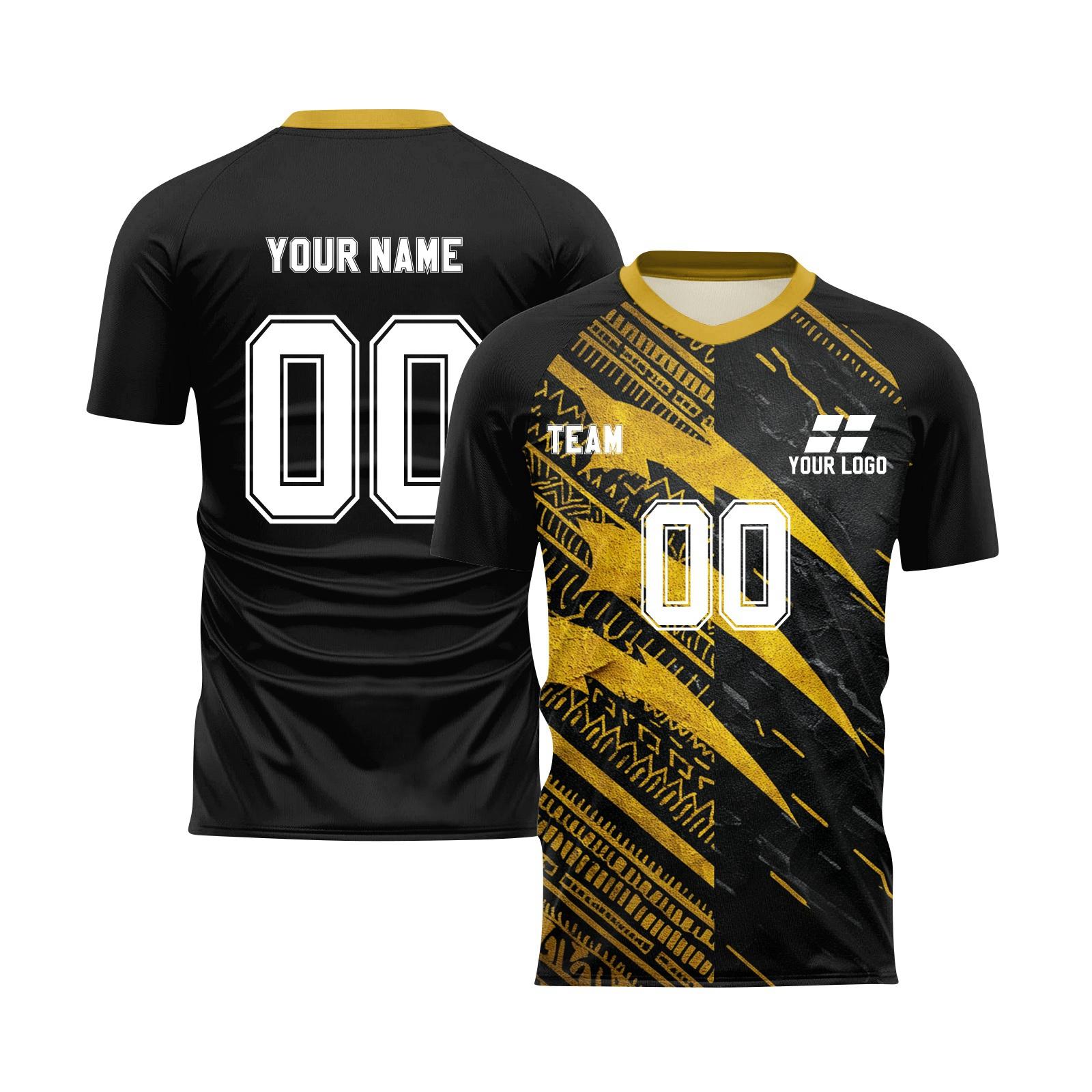 

Personalised Tops Shirts Mens Girls With Name Number Custom Football Jerseys For Boys Training Suit 16 чёрный