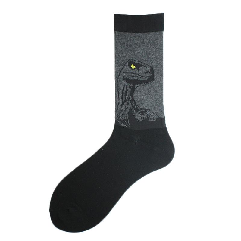 Men Dinosaur Astronaut Planet Crew Socks Harajuku Big Size Sokken Unisex Skateboard Divertidos Happy Design Hip Hop Funny Socks