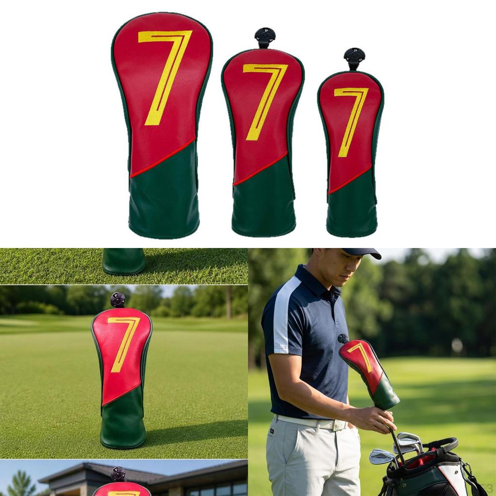 Golfschlägerhauben Schläger Schutz Einfach zu bedienen Robust Premium Stickerei Passend für die meisten PU
