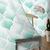 Watercolor Morocco Green Voile Sheer Curtains For Living Room Window Chiffon Tulle Curtain Kitchen Bedroom Drapes Home Decor