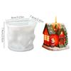 Christmas Candle Molds Holiday House Mould 3D Silicone Mold for Resin Casting Christmas Making Home Decor Holiday Crafts