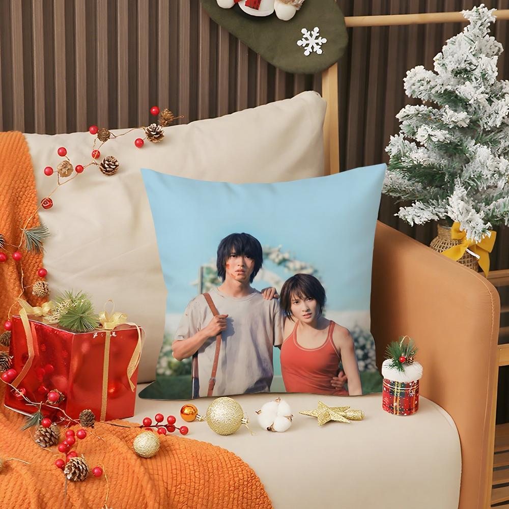 A-Alice In Borderland Pillow Case Living Room Sofa Decorative Cushion Cover Simple Household Light Luxury Printed Pillow