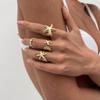 Ocean Style Women's Alloy Ring Set: High-End Fashion with Starfish & Shell Designs
